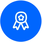 Blaues Logo „Transparency Award“.